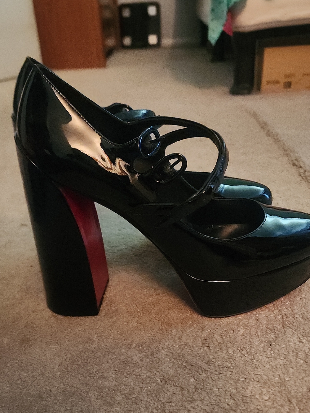 Christian Louboutin platform Mary Jane heels